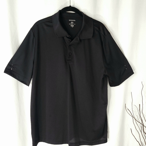 George Other - Solid Black Polo Shirt